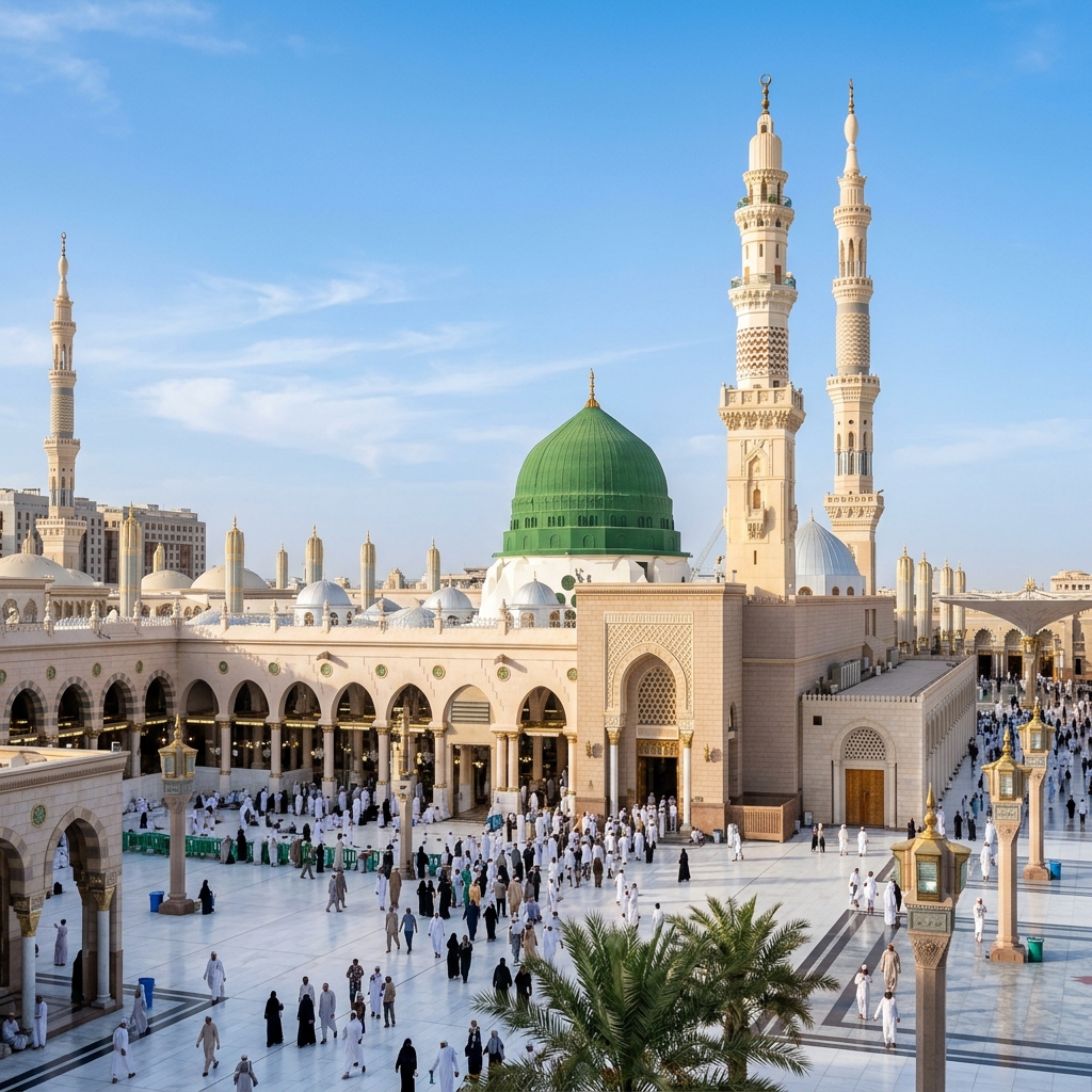 Masjid an-Nabawi Green Dome in Madinah